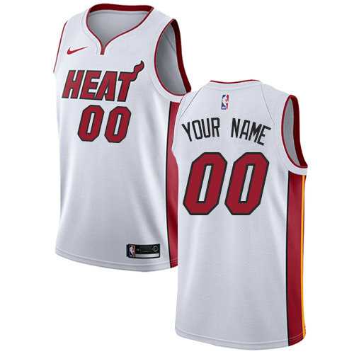 Men & Youth Customized Miami Heat White Nike Swingman Jersey
